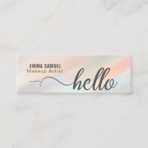 Carte De Visite Mini Pastel moderne Gradient Hello Minimal Calligraphie