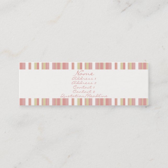 Carte De Visite Mini Pastel rose • Profilecard (Devant)