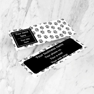 Carte De Visite Mini Patrouilles de Doodle, Paws de Chien, Paws de Chat