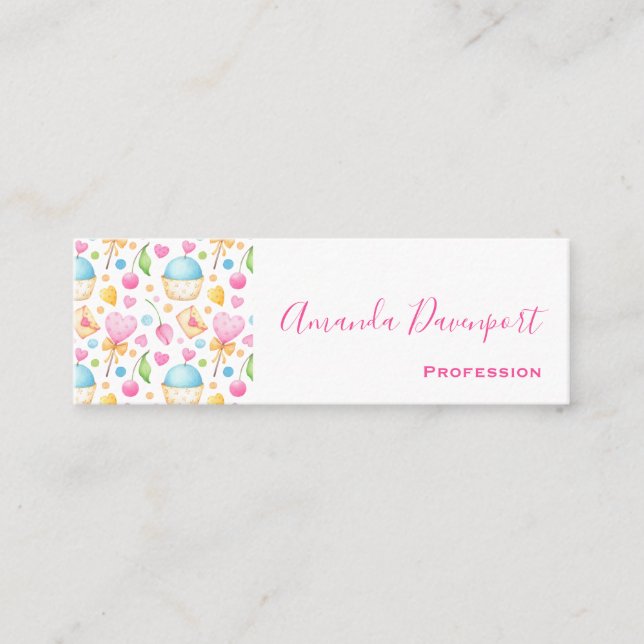 Carte De Visite Mini Patters de Hearts and Muffins (Devant)