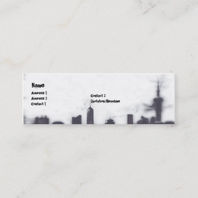 Carte De Visite Mini Paysage urbain - maigre (Devant)