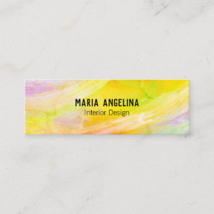 Carte De Visite Mini Peinture abstraite jaune doré