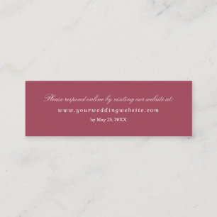 Carte De Visite Mini Pépites rouges de Bourgogne Mariage RSVP site en l