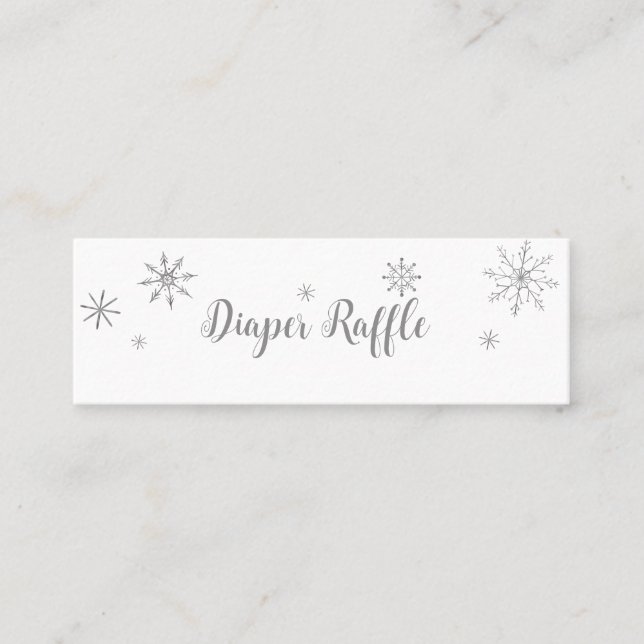 Carte De Visite Mini Père Noël Baby Christmas Baby Diaper Raffle Encein (Devant)