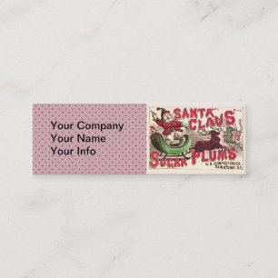 Carte De Visite Mini Père Noël Vintage Pralines Publicité Antique Bonbo