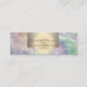 Carte De Visite Mini Perle holographique de lotus tendance professionne