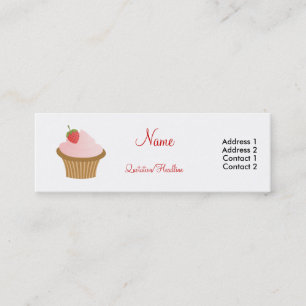 Carte De Visite Mini Petit gâteau de fraise de chocolat