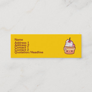 Carte De Visite Mini Petit gâteau de vanille de cerise