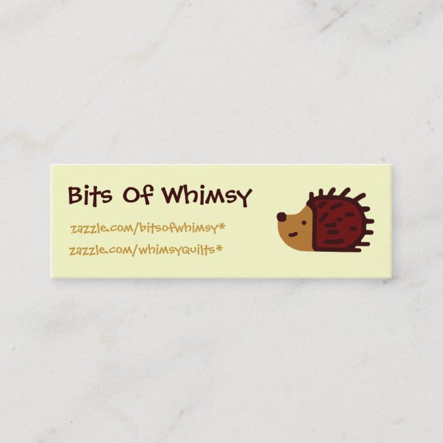 Carte De Visite Mini Petit hérisson ! (Devant)