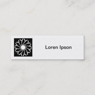 Carte De Visite Mini Photo carré - Fleur géométrique