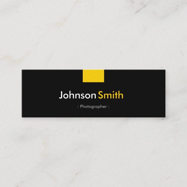 Carte De Visite Mini Photographe - Compacte jaune ambre (Devant)