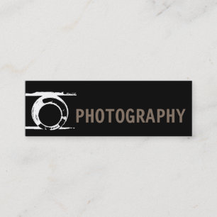 Carte De Visite Mini Photographe noir mince parfait