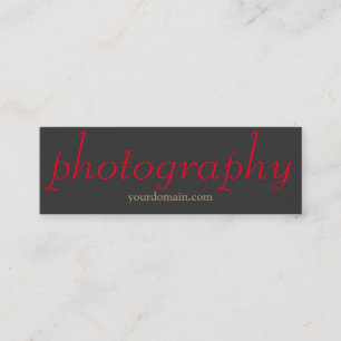Carte De Visite Mini Photographe spécial Gris Rouge