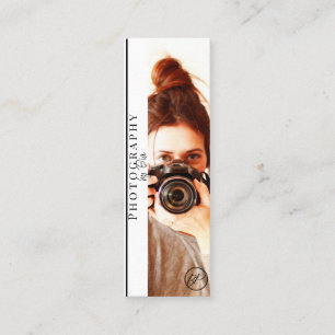 Carte De Visite Mini Photographie minimaliste en noir et blanc de votre