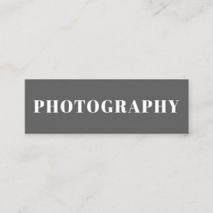 Carte De Visite Mini Photographie minimaliste moderne gris et blanc