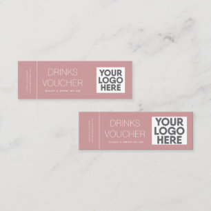 Carte De Visite Mini Pièce de réduction pour les boissons d'entreprise