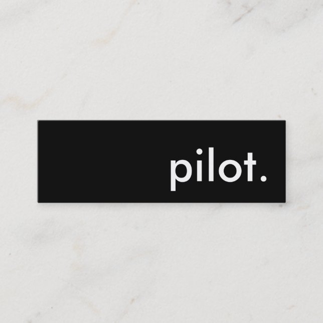 Carte De Visite Mini pilote. (Devant)