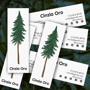 Carte De Visite Mini Pinceau Simple Minimaliste Unique Forêt Nature