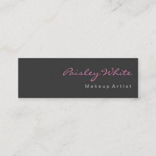 Carte De Visite Mini Pink gris mince Simple Moderne