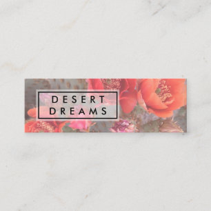 Carte De Visite Mini Pink Red Cactus Flower Desert Garden Photo Voyage