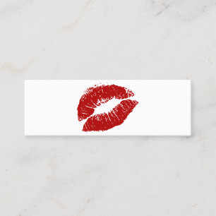 Carte De Visite Mini PixDezines baiser, baiser les lèvres rouges