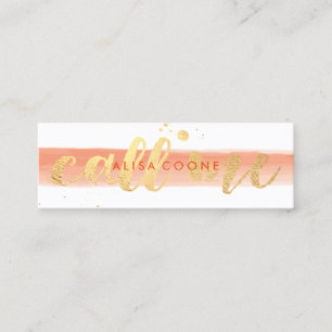 Carte De Visite Mini PixDezines m'appelle un faux or éblouissant