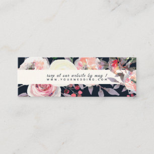 Carte De Visite Mini PixDezines Roses Pastel, Aquarelle web RSVP