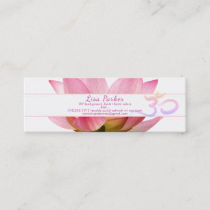 Carte De Visite Mini PixDezines sérénité lotus rose, Om yoga, guérisseu