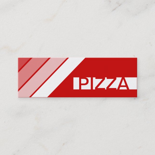 Carte De Visite Mini PIZZA rétro (Devant)