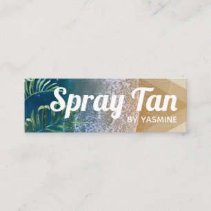 Carte De Visite Mini Plage Moderne Relaxante Tan De Plage Mobile Spray