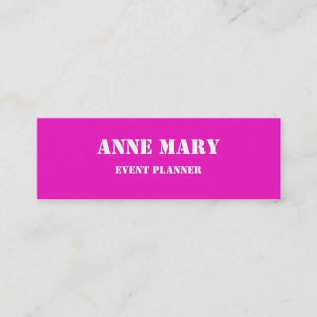 Carte De Visite Mini Planificateur d'événements Mariage de couleur vive (Devant)