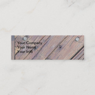 Carte De Visite Mini Plaque texturée en bois patiné