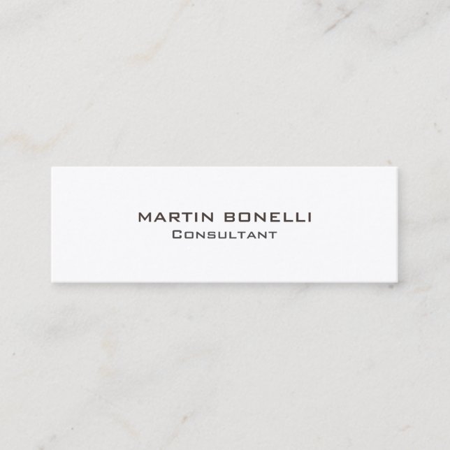 Carte De Visite Mini Plat tendance mince propre simple (Devant)