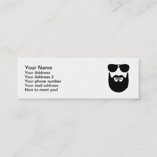 Carte De Visite Mini Pleines lunettes de soleil de barbe