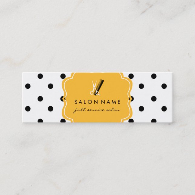 Carte De Visite Mini point de polka moderne chic de styliste en (Devant)