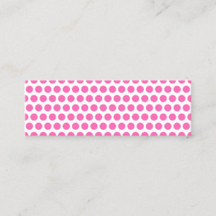 Carte De Visite Mini Points blancs et rose vif