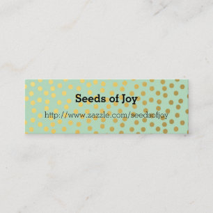 Carte De Visite Mini Points Confetti Or Chic Mint