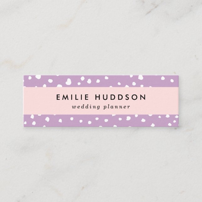 Carte De Visite Mini Points Dalmatiens Lilac, Points Dalmatiens, Pots D (Devant)