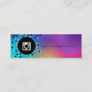 Carte De Visite Mini Points, Réseaux Sociaux Instagram Holographiques
