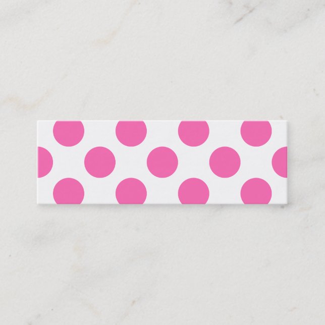 Carte De Visite Mini Points roses chauds (Devant)