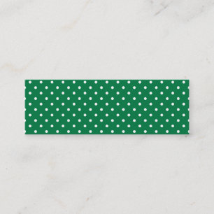Carte De Visite Mini Points verts et blancs