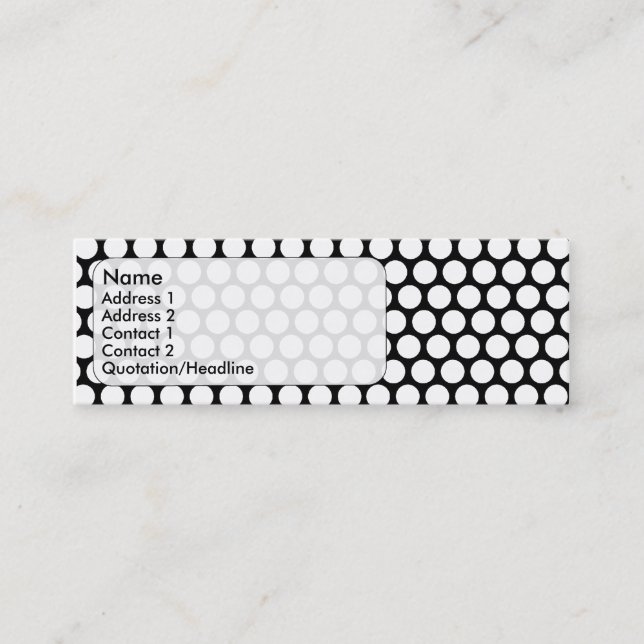 Carte De Visite Mini pois (Devant)
