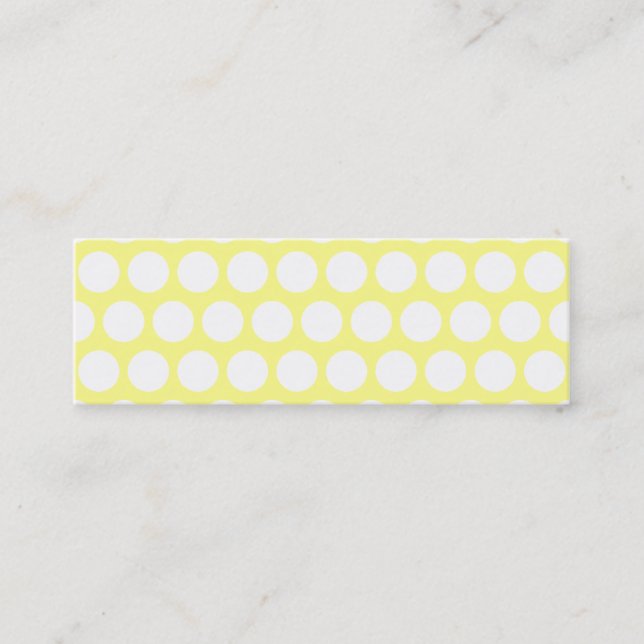 Carte De Visite Mini Pois blancs et jaunes (Devant)