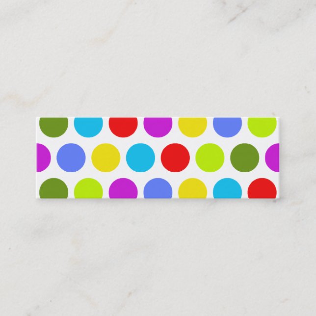 Carte De Visite Mini Pois coloré (Devant)