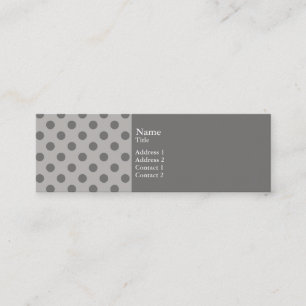 Carte De Visite Mini Pois gris