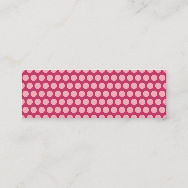 Carte De Visite Mini Pois rose pâle (Devant)