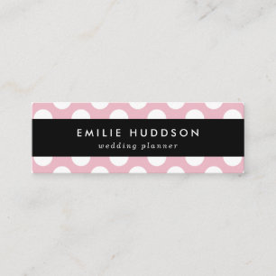 Carte De Visite Mini Pois roses, Motif Pointe Polka, Points, Pointe
