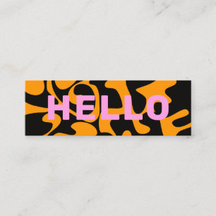 Carte De Visite Mini Police Super noir gris orange rose