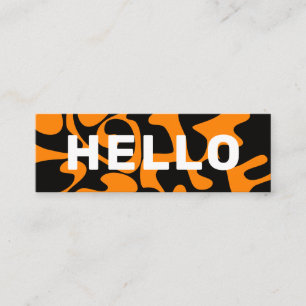 Carte De Visite Mini Police Super noir orange