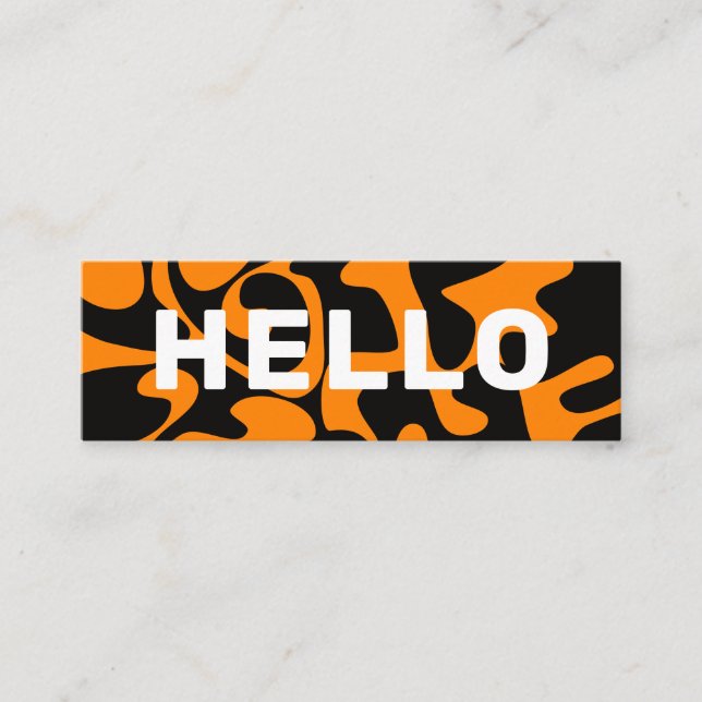Carte De Visite Mini Police Super noir orange (Devant)